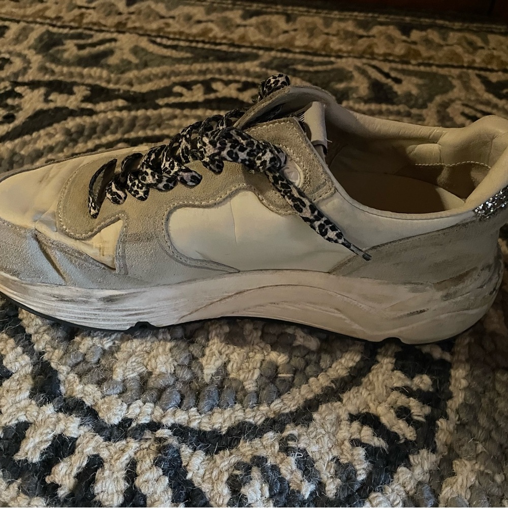 Golden Goose White and Silver Running Shoes - Picture 3 of 6